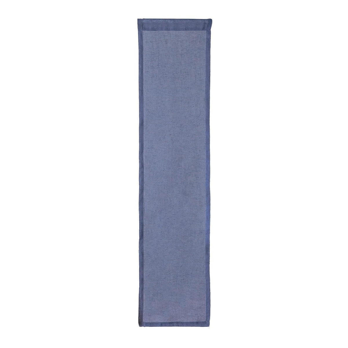 styled room scene with Motif Linen Noren — Blue Bloom used as a window or doorway curtain