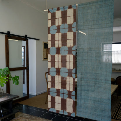 Ramie Cloth Panel — Teal Umber