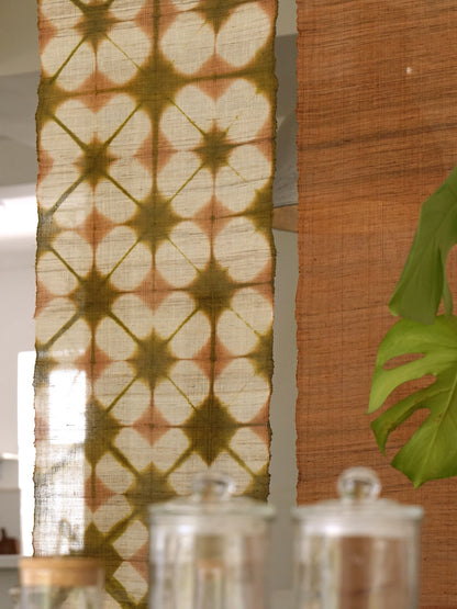 Ramie Cloth Panel — Ochre Duo