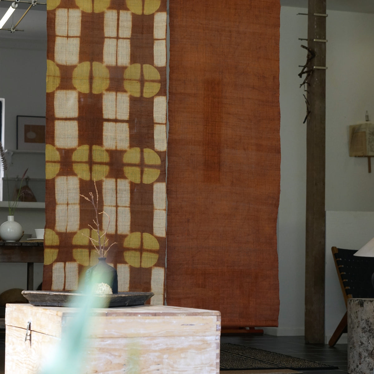 Ramie Cloth Panel — Rust Umber