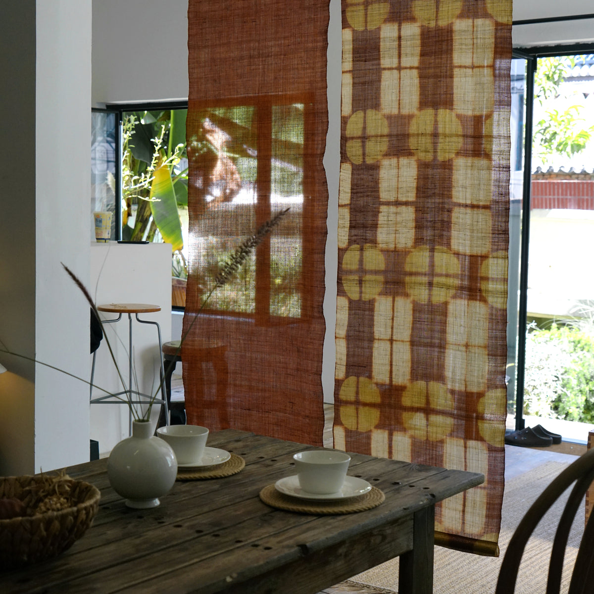 Ramie Cloth Panel — Rust Umber