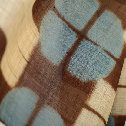 Ramie Cloth Panel — Teal Umber