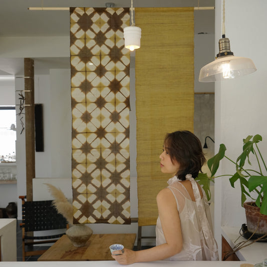 Ramie Cloth Panel — Earth Pair
