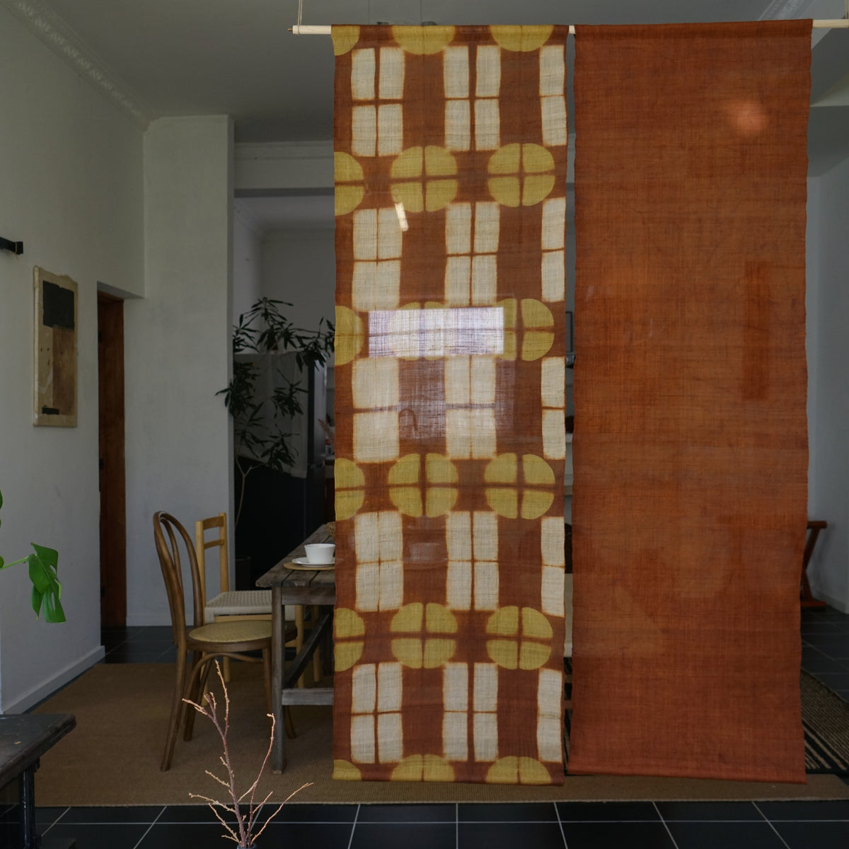 Ramie Cloth Panel — Rust Umber