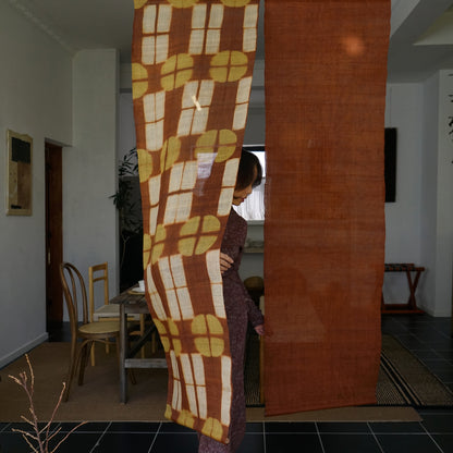 Ramie Cloth Panel — Rust Umber