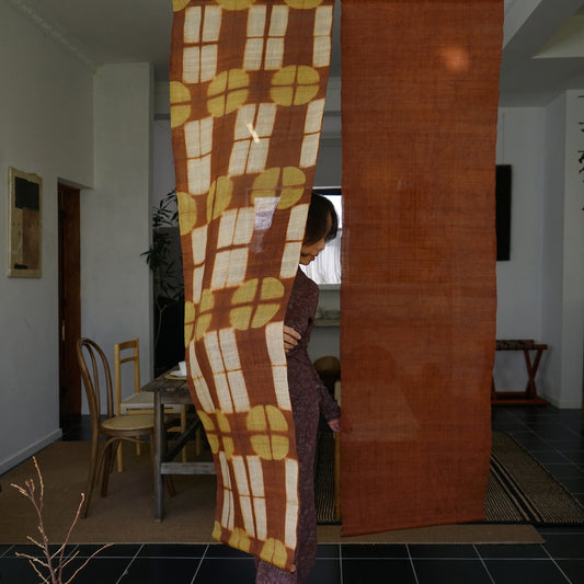 Ramie Cloth Panel — Rust Umber