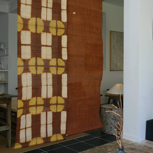 Ramie Cloth Panel — Rust Umber