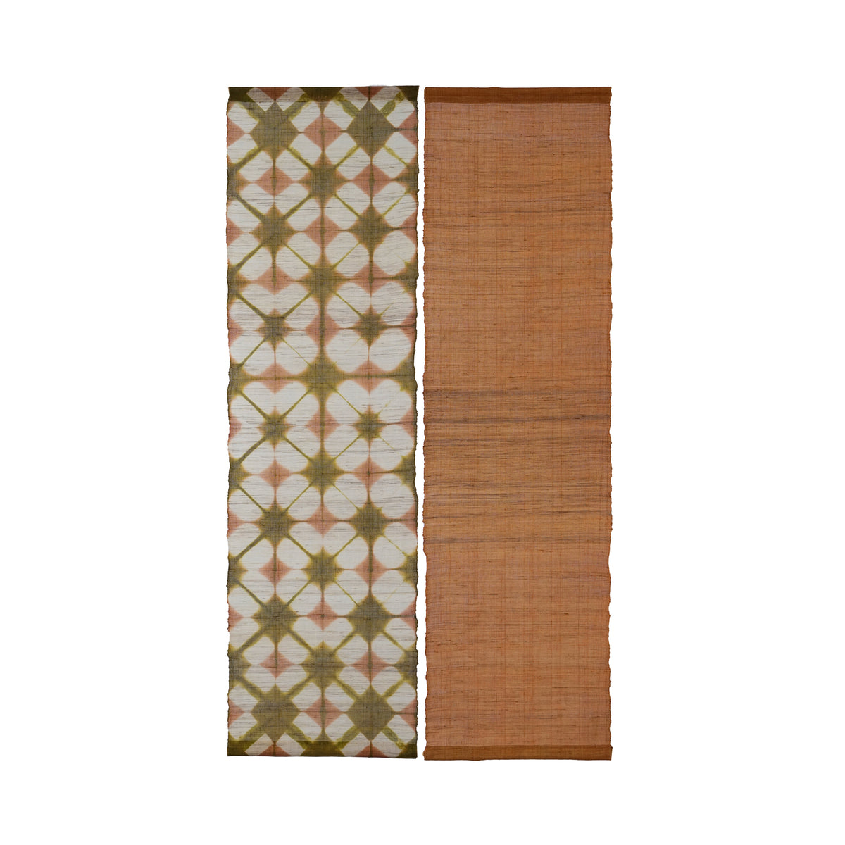 Ramie Cloth Panel — Ochre Duo