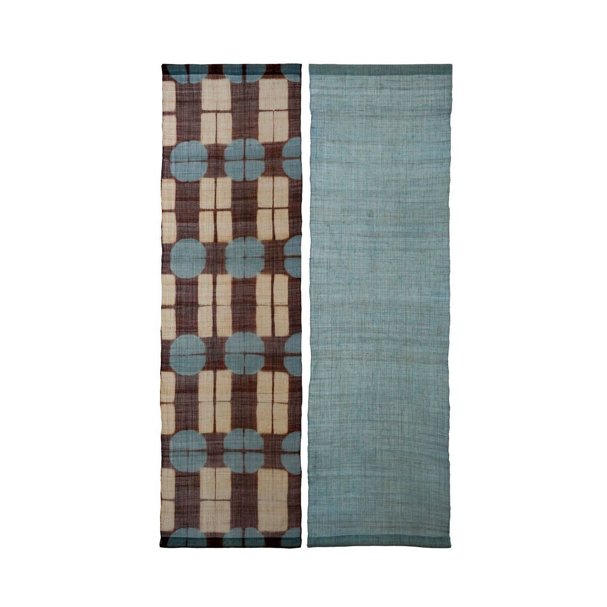 Ramie Cloth Panel — Teal Umber