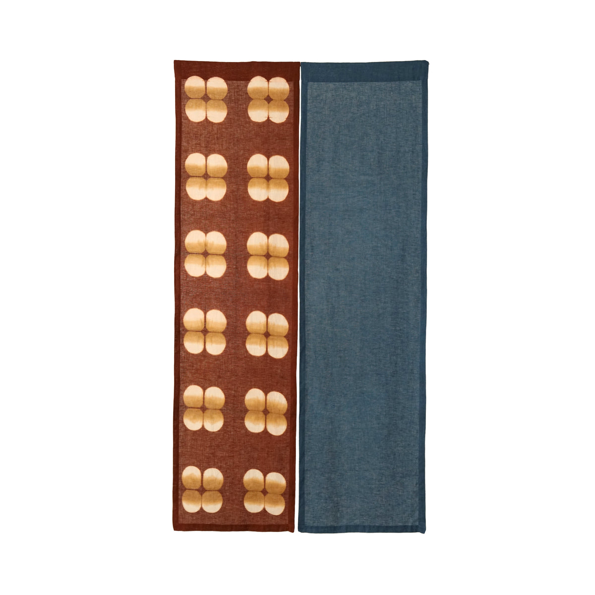 Plant Dyed Linen Noren — Clay Indigo