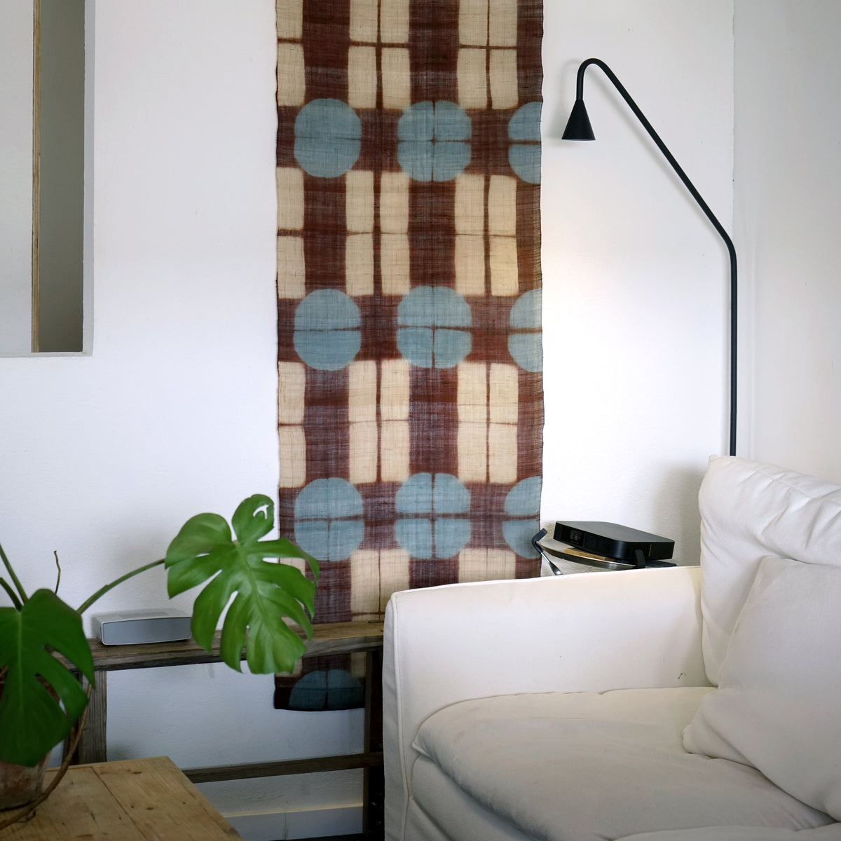 Ramie Cloth Panel — Teal Umber