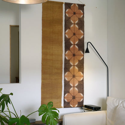 Schmaler Wandbehang aus Ramie – Field Grid