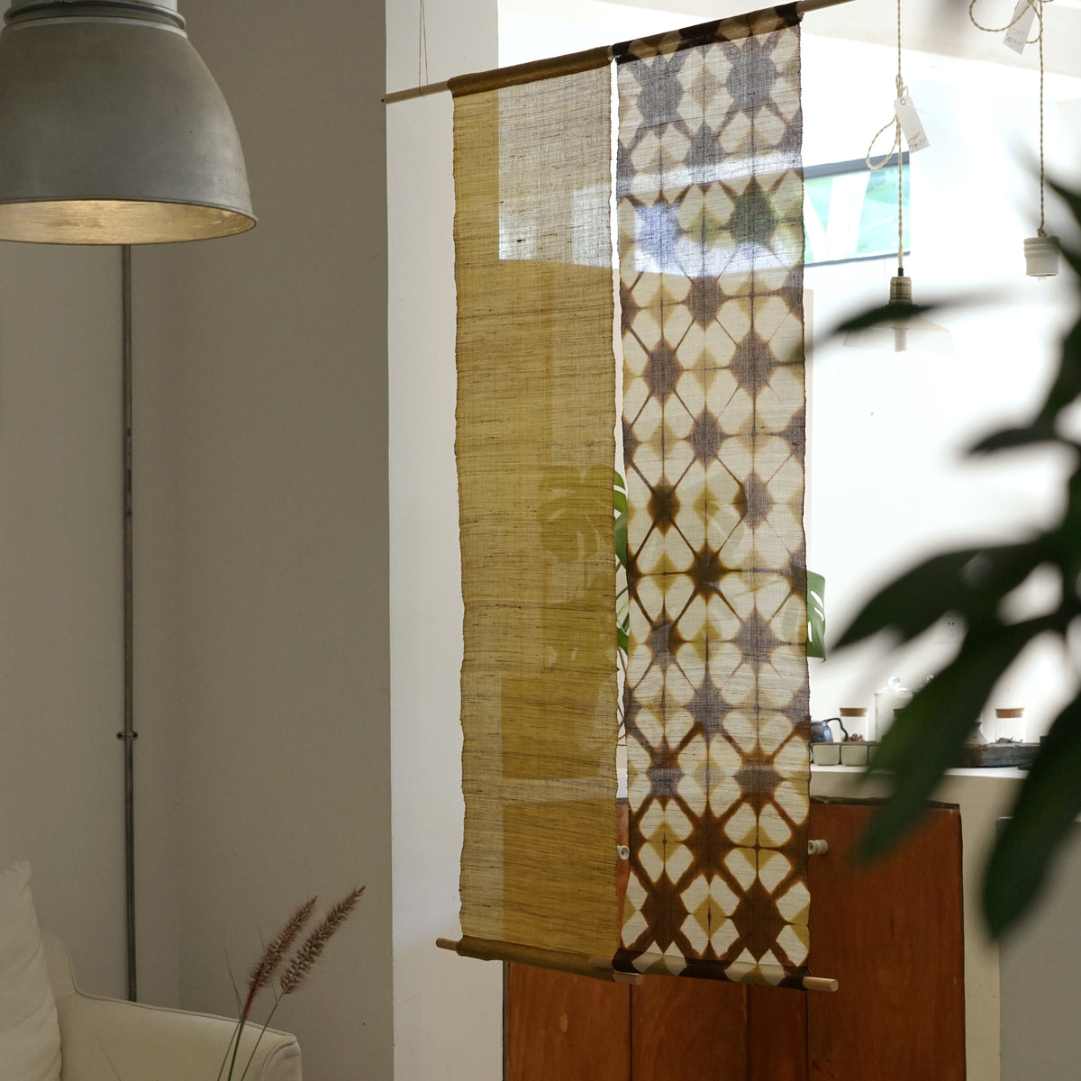 Ramie Cloth Panel — Earth Pair