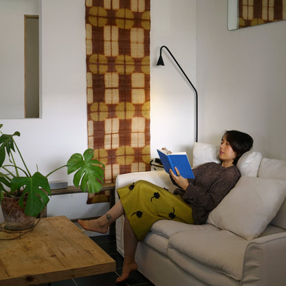 Ramie Cloth Panel — Rust Umber