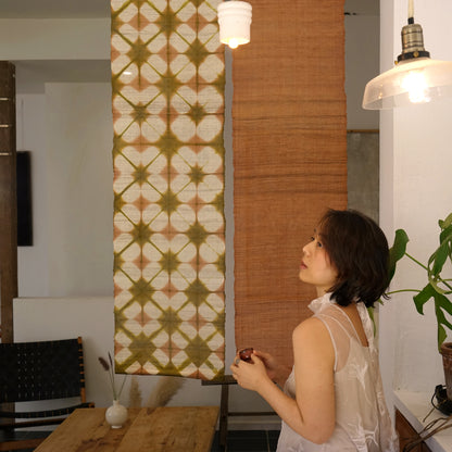 Ramie Cloth Panel — Ochre Duo
