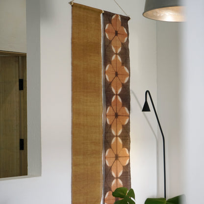 Schmaler Wandbehang aus Ramie – Field Grid
