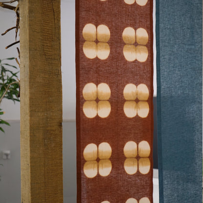 Plant Dyed Linen Noren — Clay Indigo