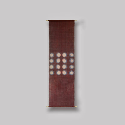 multiple panels of coordinating plant-dyed textiles including Ramie Cloth — Red Dots