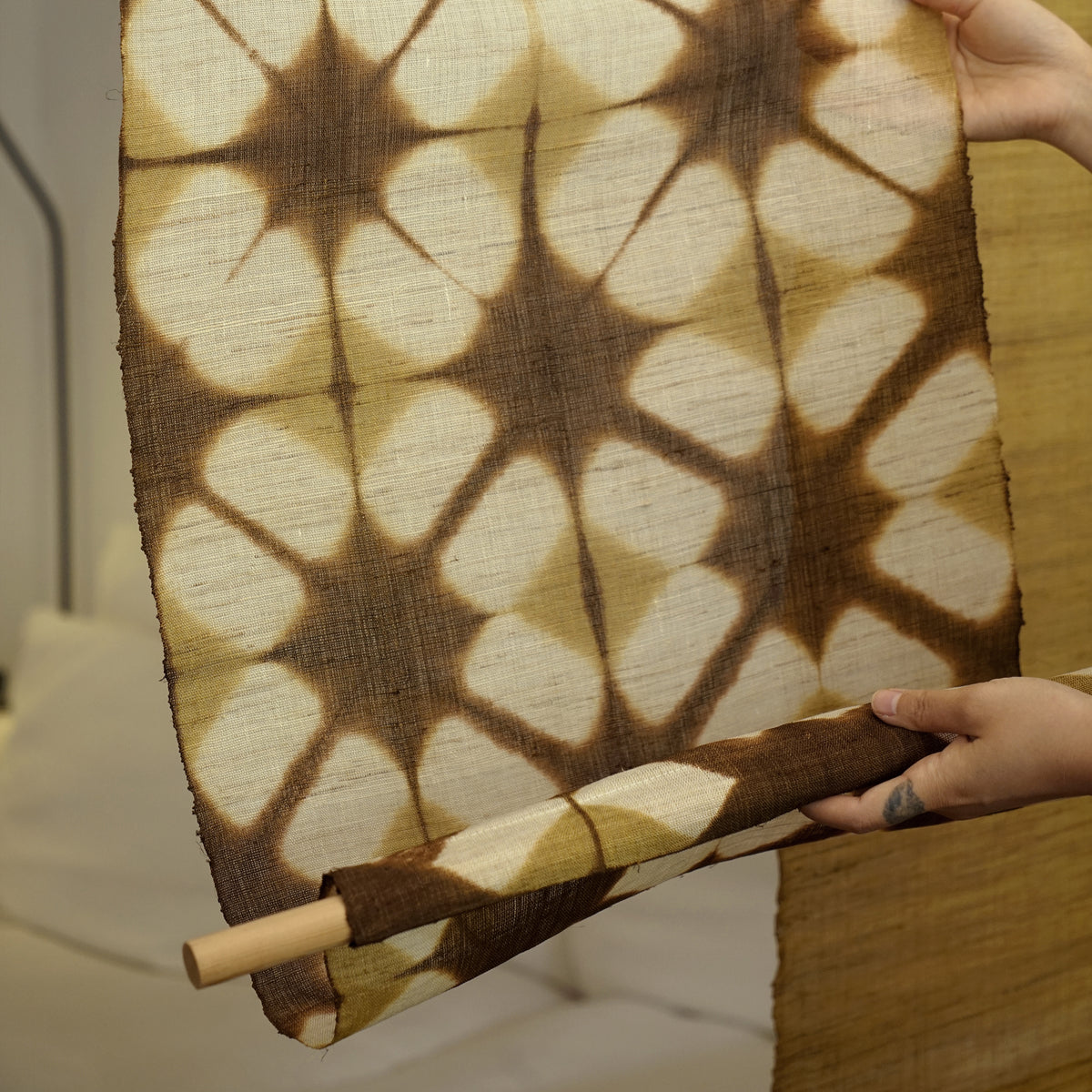Ramie Cloth Panel — Earth Pair
