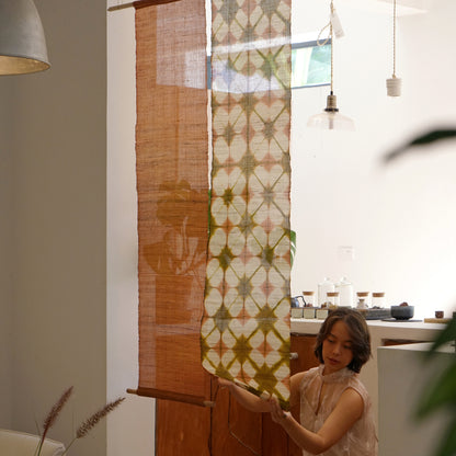 Ramie Cloth Panel — Ochre Duo