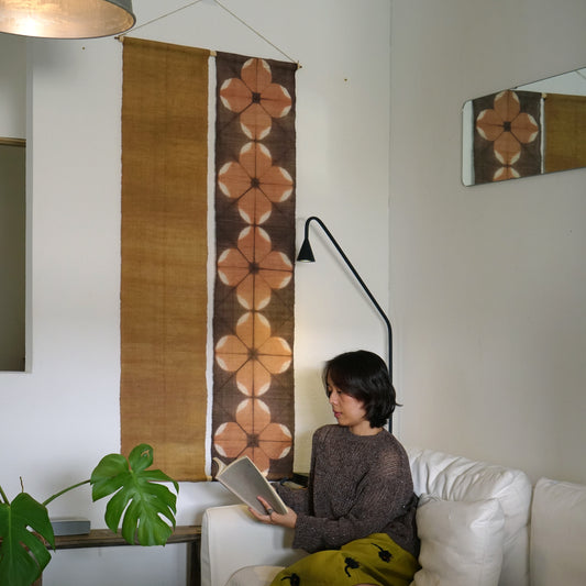 Narrow Ramie Wall Hanging — Clay Bloom