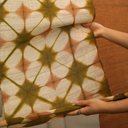 Ramie Cloth Panel — Ochre Duo