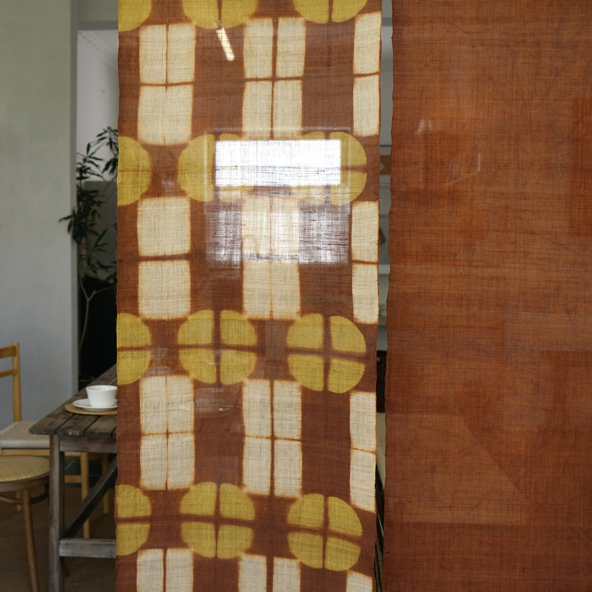 Ramie Cloth Panel — Rust Umber