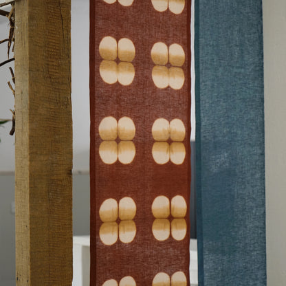 Plant Dyed Linen Noren — Clay Indigo