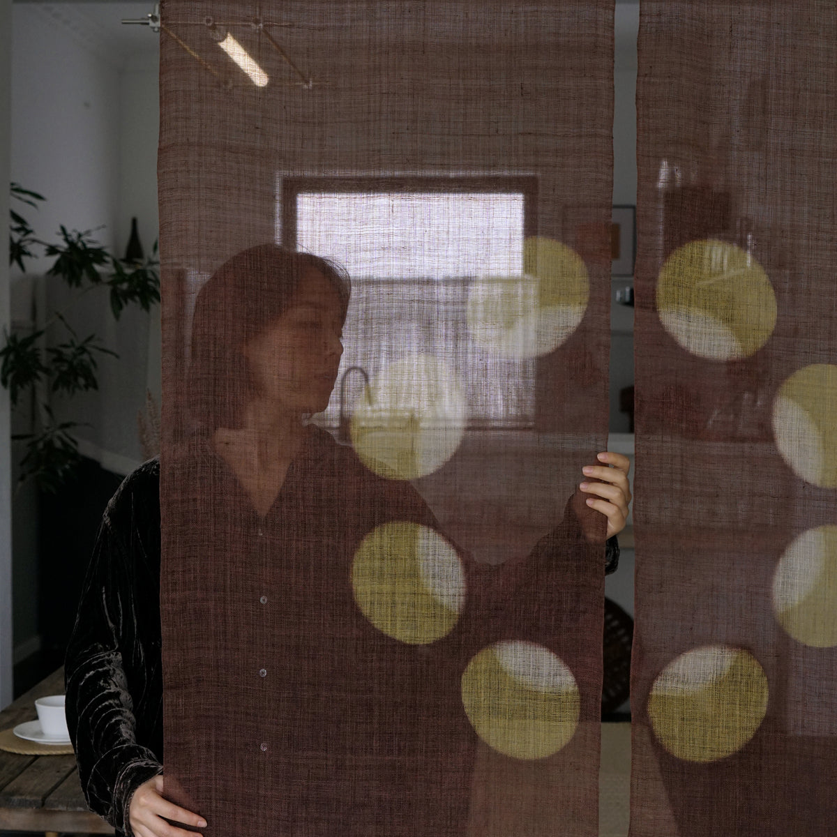 Ramie Cloth Panel — Chestnut Ring