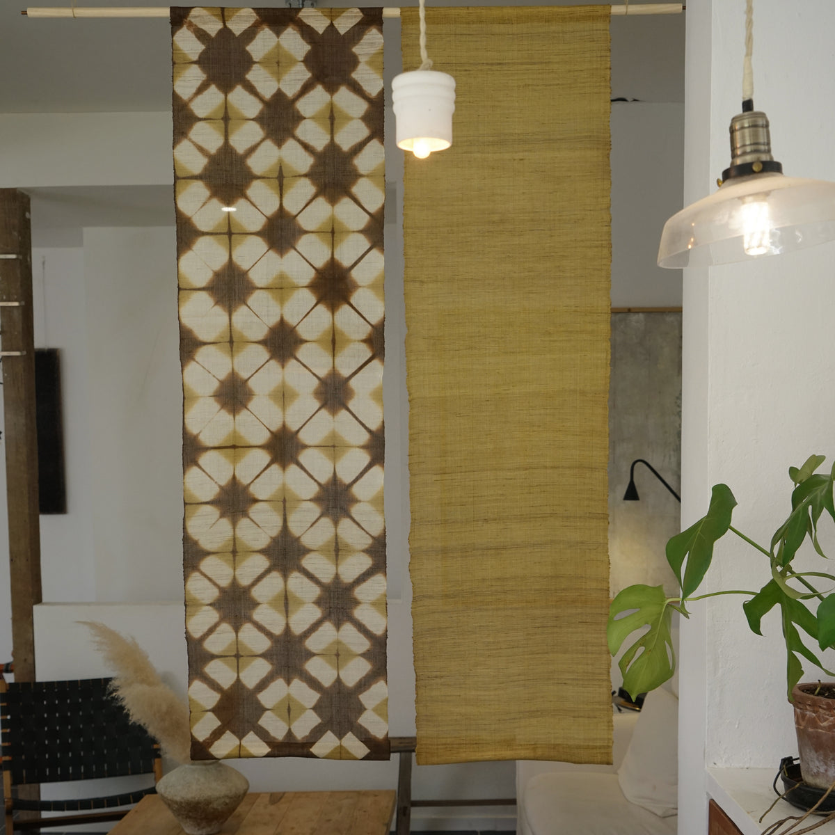 Ramie Cloth Panel — Earth Pair