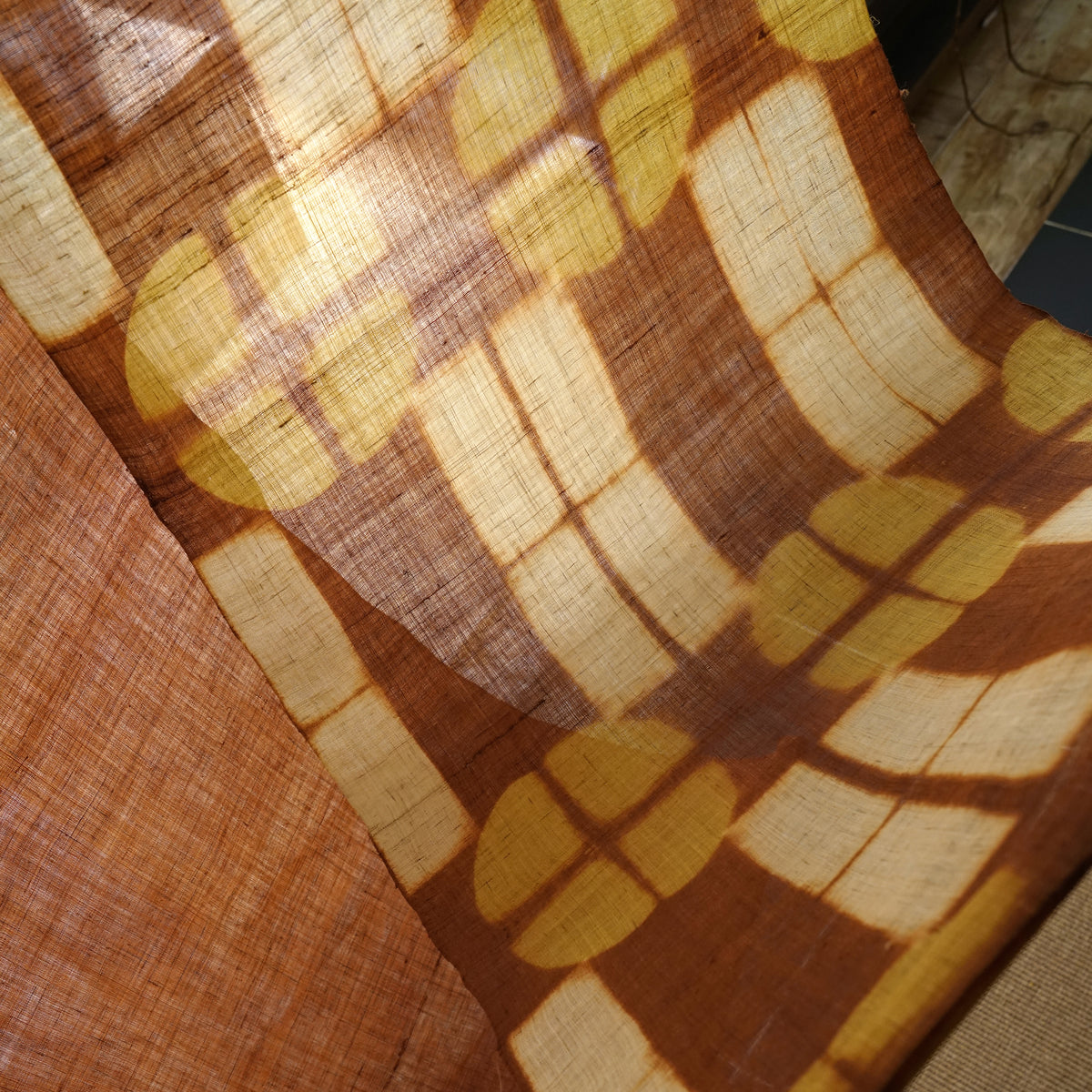 Ramie Cloth Panel — Rust Umber