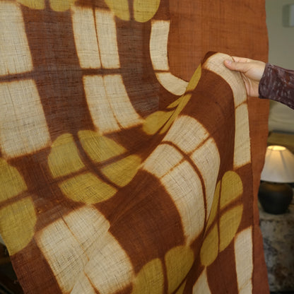 Ramie Cloth Panel — Rust Umber
