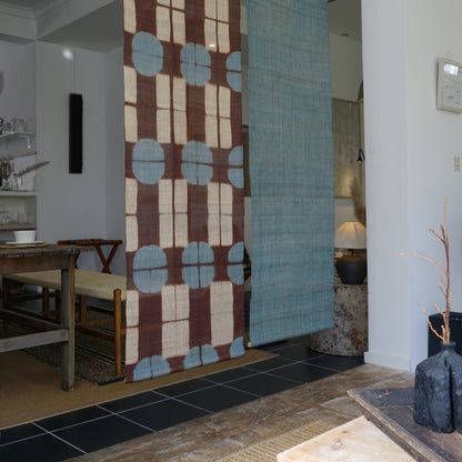 Ramie Cloth Panel — Teal Umber