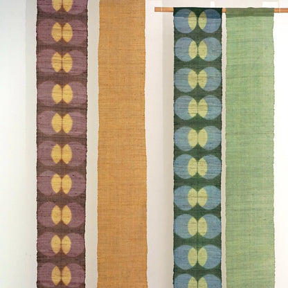 Narrow Ramie — Bean Motif arranged in a styled living room setting