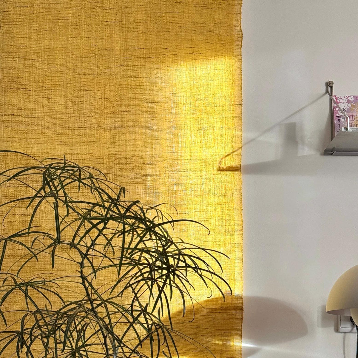 alternate view of Ramie Ombre — Golden Yellow in a styled interior