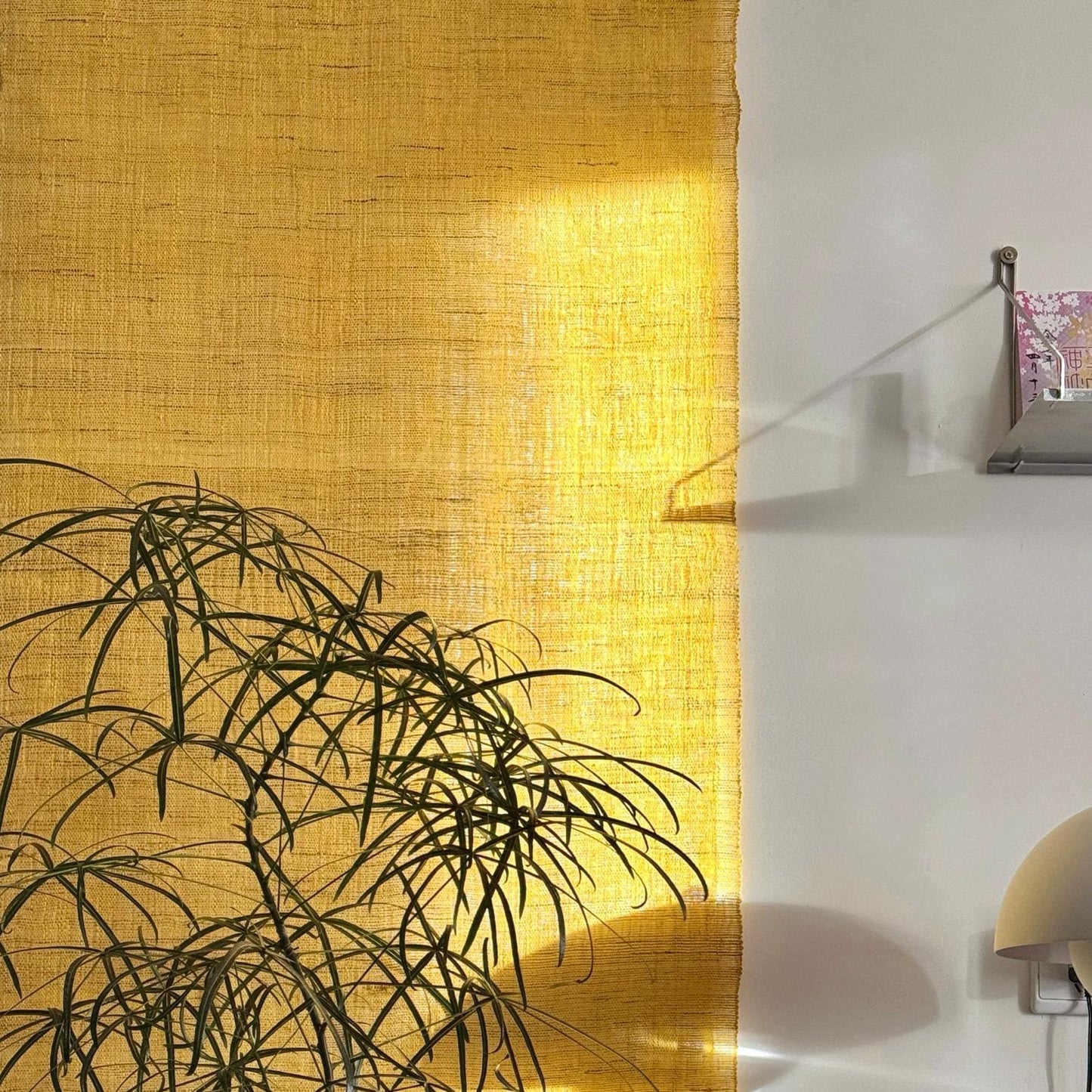 alternate view of Ramie Ombre — Golden Yellow in a styled interior