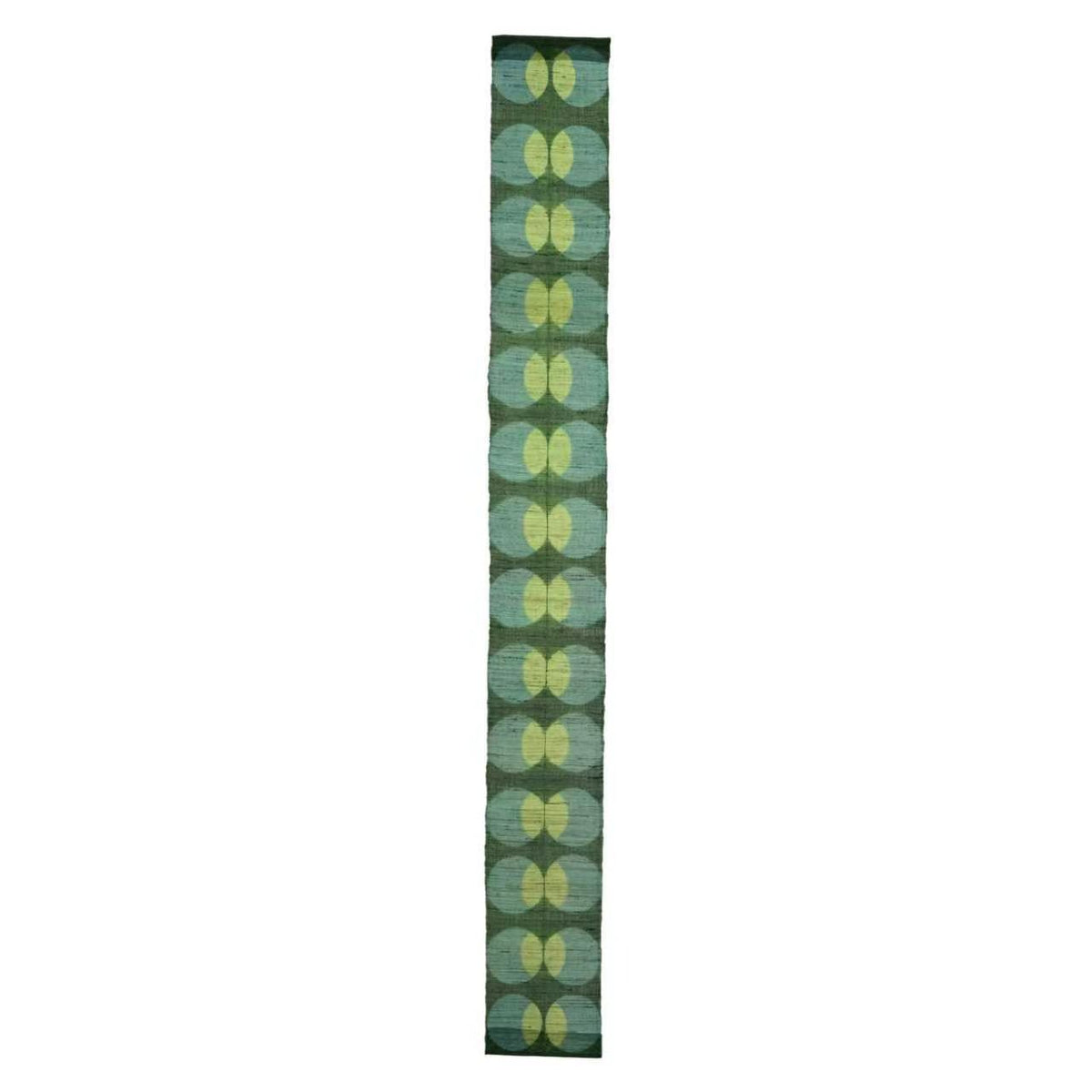 flat-lay of Narrow Ramie — Bean Motif showing the long narrow form and pattern
