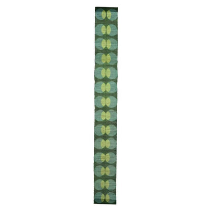 flat-lay of Narrow Ramie — Bean Motif showing the long narrow form and pattern