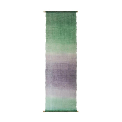 room scene featuring Ramie Ombre — Violet Mist hung by a window or doorway