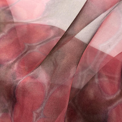 Organza — Blush Pink hung as a sheer room partition in a modern living space