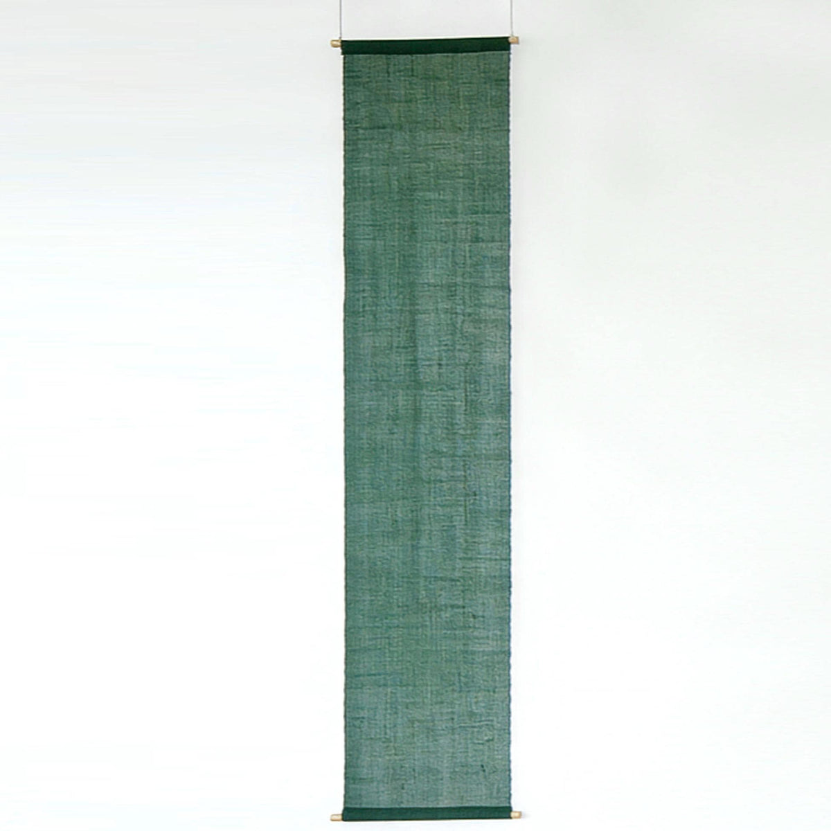 detail view of Ramie Cloth — Teal Beige showing natural ramie weave and resist-dye pattern