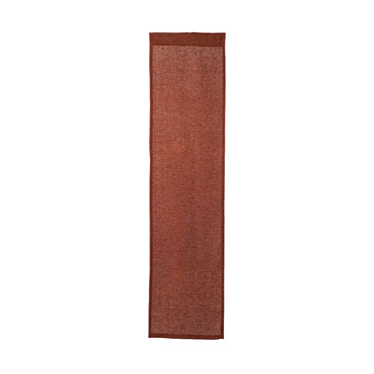Hand dyed linen noren curtain in pink and red, proportions and panel details