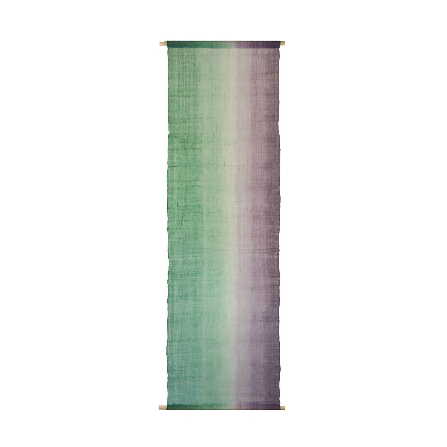detail view of Ramie Ombre — Violet Mist showing plant-dyed fabric texture