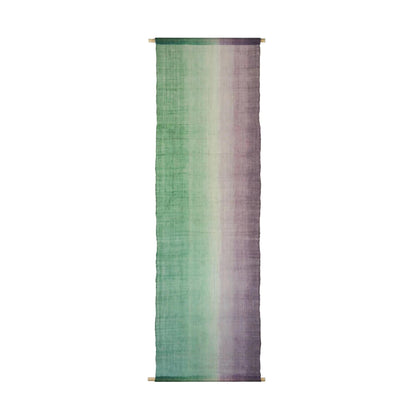 detail view of Ramie Ombre — Violet Mist showing plant-dyed fabric texture