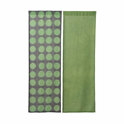 Hand Dyed Linen Noren Curtain — Purple / Green