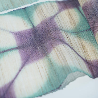 flat-lay of Narrow Ramie — Field Grid showing the long narrow form and pattern