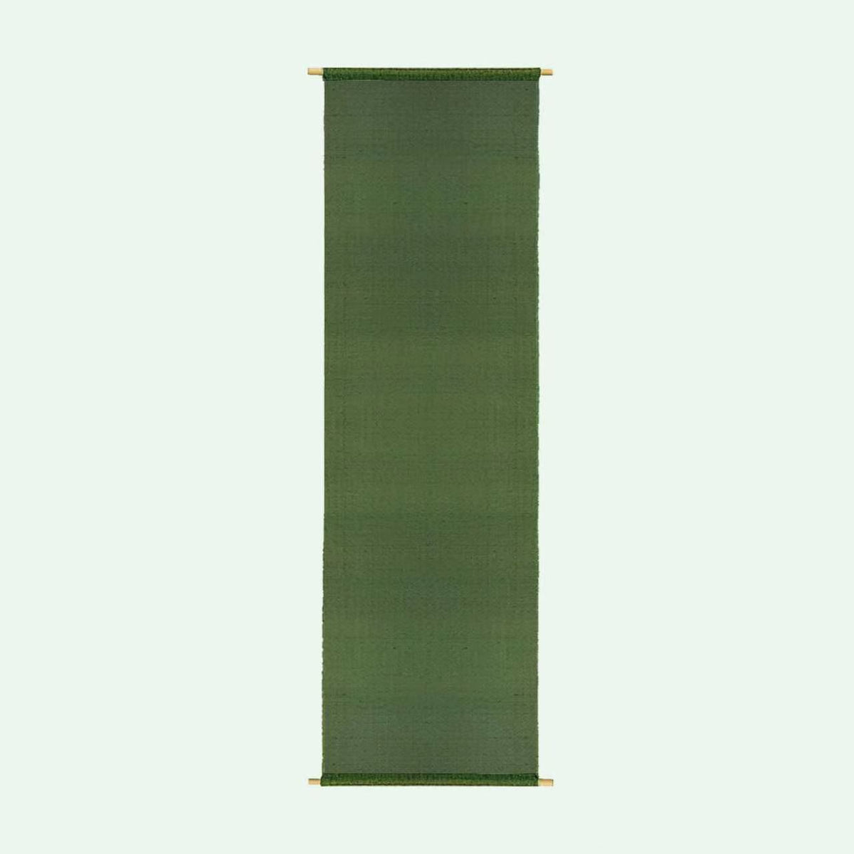 detail view of Ramie Cloth — Green Dots showing natural ramie weave and resist-dye pattern