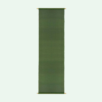 detail view of Ramie Cloth — Green Dots showing natural ramie weave and resist-dye pattern