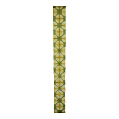 detail view of Narrow Ramie — Field Grid showing repeated resist-dye motifs