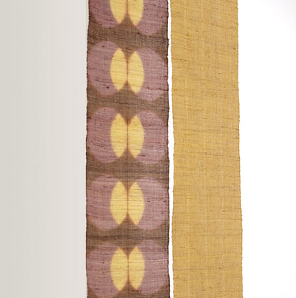 flat-lay of Narrow Ramie — Bean Motif showing the long narrow form and pattern